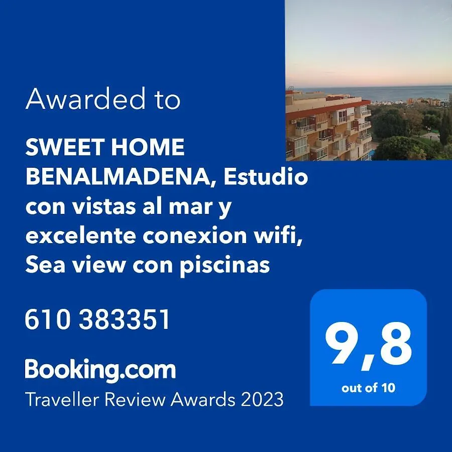 Apartment Sweet Home Benalmadena: Seaside Studio with Pools and Wi-Fi Spain